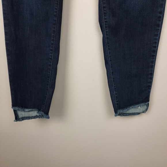 Democracy Ab Technology Dark Wash Raw Hem Ankle Skinny Jeans size 16W - Picture 3 of 14
